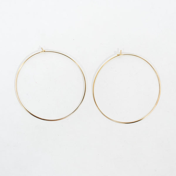Giant Gold Vermeil Wire Hoops