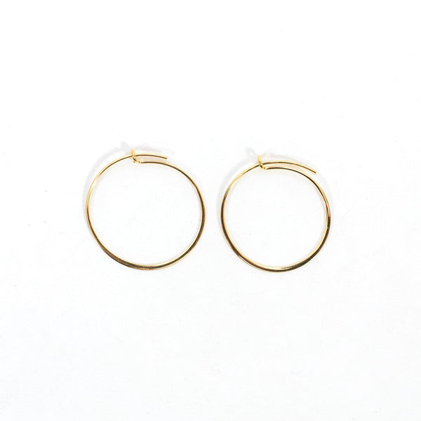 Thin Small Gold Vermeil Hoops