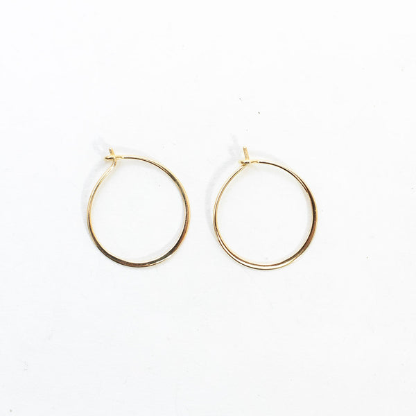Thin Extra Small Gold Vermeil Hoops