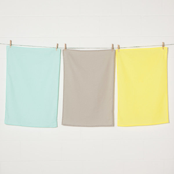 Soft Vintage Floursack Dish Towels - Set of Three