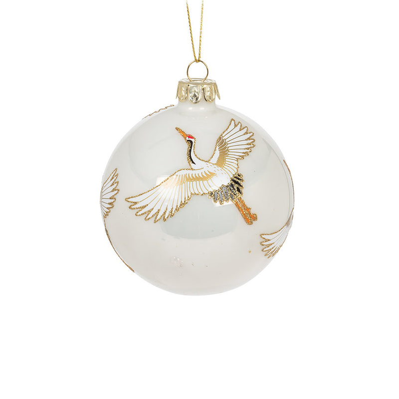 Flying Crane Ball Ornament