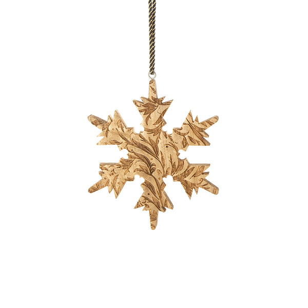 Wooden Snowflake Ornament