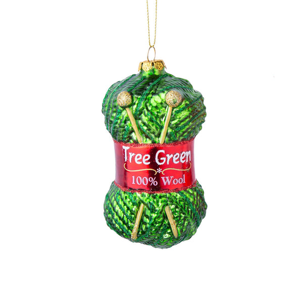 Glass Knitting Yarn Ornament